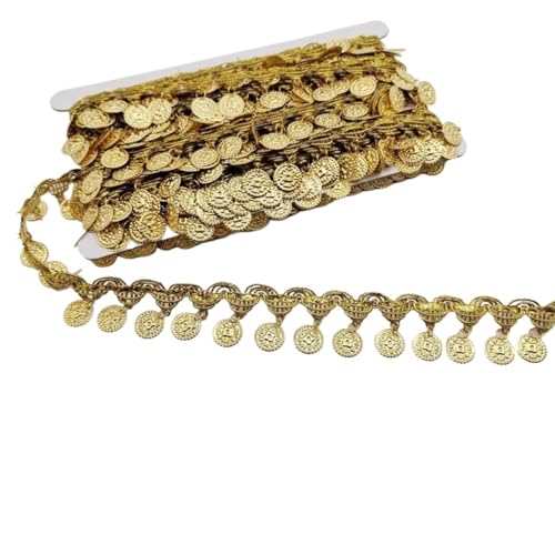 XIEweiZHI Geflochtene goldene Quaste, Spitze, Fransen, Pailletten, Paillette-Quastenband, Bühnenaufführung, Anzüge, Hochzeitskleid, Nähen, Stoffaufhänger, Fransenspitze für Kleidung DIY(B2,2Yards) XIEweiZHI Geflochtene goldene Quaste, Spitze, Fransen, Pailletten, Paillette-Quastenband, Bühnenaufführung, Anzüge, Hochzeitskleid, Nähen, Stoffaufhänger, Fransenspitze für Kleidung DIY(B2,2Yards) von XIEweiZHI