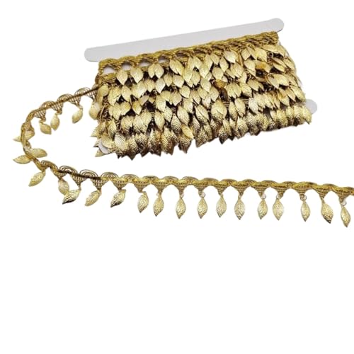 XIEweiZHI Geflochtene goldene Quaste, Spitze, Fransen, Pailletten, Paillette-Quastenband, Bühnenaufführung, Anzüge, Hochzeitskleid, Nähen, Stoffaufhänger, Fransenspitze für Kleidung DIY(D4,9Yards) XIEweiZHI Geflochtene goldene Quaste, Spitze, Fransen, Pailletten, Paillette-Quastenband, Bühnenaufführung, Anzüge, Hochzeitskleid, Nähen, Stoffaufhänger, Fransenspitze für Kleidung DIY(D4,9Yards) von XIEweiZHI