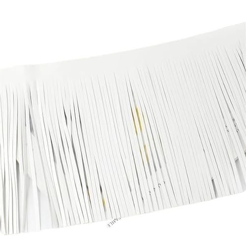 XIEweiZHI PU-Leder-Quasten-Fransenbesatz, Spitzenband for Handtaschen, Kleidung, Kleider, Dekoration, DIY-Nähzubehör, 100 cm, 20/25/30 cm für Kleidung DIY(Beige,5mm-25cm) von XIEweiZHI