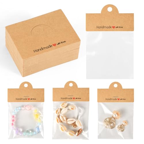 100 Stück Schmuckverpackung Beutel, mit Hängenden Präsentationskarten Verpackungsbeutel für Kleine Unternehmen Durchsichtige Kunstwerk Präsentationsbeutel für den Verkauf, Schlüsselanhänger 100 Stück Schmuckverpackung Beutel, mit Hängenden Präsentationskarten Verpackungsbeutel für Kleine Unternehmen Durchsichtige Kunstwerk Präsentationsbeutel für den Verkauf, Schlüsselanhänger von XIHIRCD