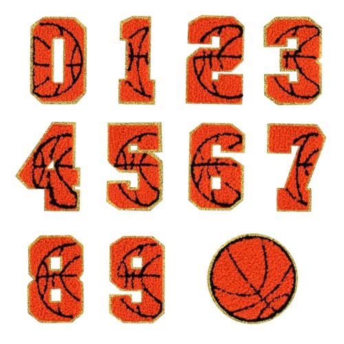 11stk Zahlen-Aufbügler, Basketball-Stil Zahlen 0-9 Goldene Ränder Chenille-Bestickte Aufnäher zum Aufbügeln und Aufnähen Applikation für Dekorative Kleidung Jacken Rucksäcke 11stk Zahlen-Aufbügler, Basketball-Stil Zahlen 0-9 Goldene Ränder Chenille-Bestickte Aufnäher zum Aufbügeln und Aufnähen Applikation für Dekorative Kleidung Jacken Rucksäcke von XIHIRCD