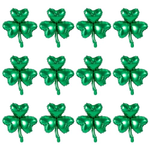 12st St. Patrick's Day Luftballons, Kleeblatt Luftballons Groß Grün St. Patrick Ballon Glück Irische Luftballons Zubehör für St. Patrick's Day Party Geburtstag Irische Festival Dekorationen 12st St. Patrick's Day Luftballons, Kleeblatt Luftballons Groß Grün St. Patrick Ballon Glück Irische Luftballons Zubehör für St. Patrick's Day Party Geburtstag Irische Festival Dekorationen von XIHIRCD