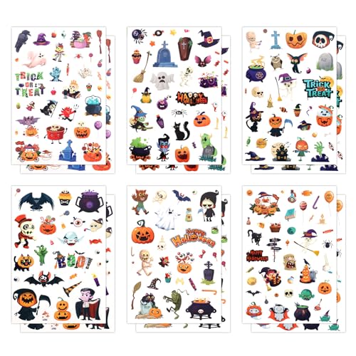 12stk Halloween-Aufkleber, Halloween-Scrapbook-Aufkleber Halloween-Wasserflaschenaufkleber Gruselige Geister-Kürbisaufkleber für Wasserflaschen Bastel-Geschenktüten und Umschläge 12stk Halloween-Aufkleber, Halloween-Scrapbook-Aufkleber Halloween-Wasserflaschenaufkleber Gruselige Geister-Kürbisaufkleber für Wasserflaschen Bastel-Geschenktüten und Umschläge von XIHIRCD