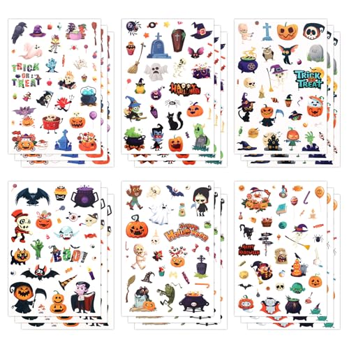 18stk Halloween-Aufkleber, Halloween-Scrapbook-Aufkleber Halloween-Wasserflaschenaufkleber Gruselige Geister-Kürbisaufkleber für Wasserflaschen Bastel-Geschenktüten und Umschläge 18stk Halloween-Aufkleber, Halloween-Scrapbook-Aufkleber Halloween-Wasserflaschenaufkleber Gruselige Geister-Kürbisaufkleber für Wasserflaschen Bastel-Geschenktüten und Umschläge von XIHIRCD