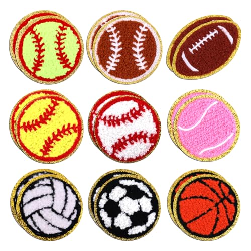 18stk Sport-Aufbügler, Baseball Rugby Fußball Aufnäher Bestickte Applikation Basketball Volleyball Football Tennis Chenille-Aufnäher Sportbekleidungsaufnäher für Jeans Hüte Rucksäcke 18stk Sport-Aufbügler, Baseball Rugby Fußball Aufnäher Bestickte Applikation Basketball Volleyball Football Tennis Chenille-Aufnäher Sportbekleidungsaufnäher für Jeans Hüte Rucksäcke von XIHIRCD