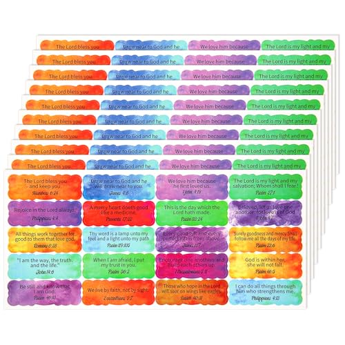200 Stück Bunte Bibelvers-Aufkleber, Motivierende Glaubensaufkleber für Journaling Religiöse Planer-Aufkleber für Sammelalbum Laptop Flaschen 200 Stück Bunte Bibelvers-Aufkleber, Motivierende Glaubensaufkleber für Journaling Religiöse Planer-Aufkleber für Sammelalbum Laptop Flaschen von XIHIRCD