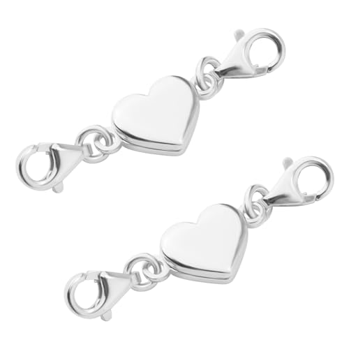 2stk Herz Förmig Magnetverschlüsse, Silber Doppelter Schmuck-Karabinerverschluss Legierungs-Halskettenverschlüsse Armband-Kettenverlängerung für Schmuckherstellung DIY-Zubehör 2stk Herz Förmig Magnetverschlüsse, Silber Doppelter Schmuck-Karabinerverschluss Legierungs-Halskettenverschlüsse Armband-Kettenverlängerung für Schmuckherstellung DIY-Zubehör von XIHIRCD