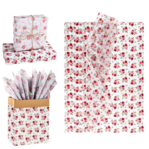 30 Blatt Geschenkpapier mit Rosen, 50x35cm Seidenpapier mit Blumendruck Geschenkverpackung Geschenkpapier mit Rosendruck für Geburtstage Hochzeiten Partys Kunst Heimwerkerbedarf 30 Blatt Geschenkpapier mit Rosen, 50x35cm Seidenpapier mit Blumendruck Geschenkverpackung Geschenkpapier mit Rosendruck für Geburtstage Hochzeiten Partys Kunst Heimwerkerbedarf von XIHIRCD