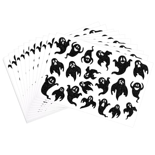 300 Stück Halloween Aufkleber Geister, Selbstklebend Halloween Aufkleber Aufkleber in Geisterform Schwarze Geister Abziehbilder für Umschläge Einladungsversiegelung Halloween Partygeschenke 300 Stück Halloween Aufkleber Geister, Selbstklebend Halloween Aufkleber Aufkleber in Geisterform Schwarze Geister Abziehbilder für Umschläge Einladungsversiegelung Halloween Partygeschenke von XIHIRCD