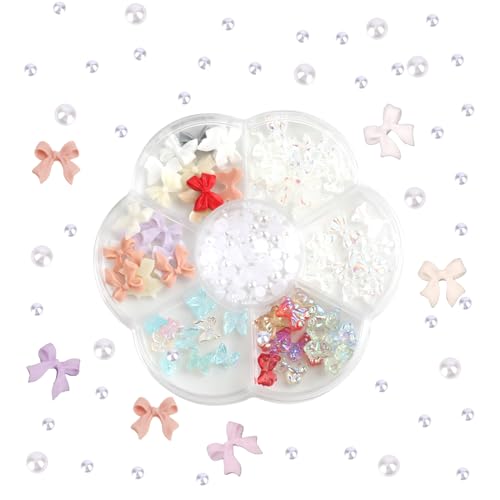 3D-Schleifen-Nageldekorationen, 5 Stile Mini-Schleifen-Charms mit Niedlichem Strass-Bär Perlensteinen Bunter Mattierter und Aurora Schleifen-Knoten-Charm für Nageldesign Schmuck DIY-Projekt 3D-Schleifen-Nageldekorationen, 5 Stile Mini-Schleifen-Charms mit Niedlichem Strass-Bär Perlensteinen Bunter Mattierter und Aurora Schleifen-Knoten-Charm für Nageldesign Schmuck DIY-Projekt von XIHIRCD