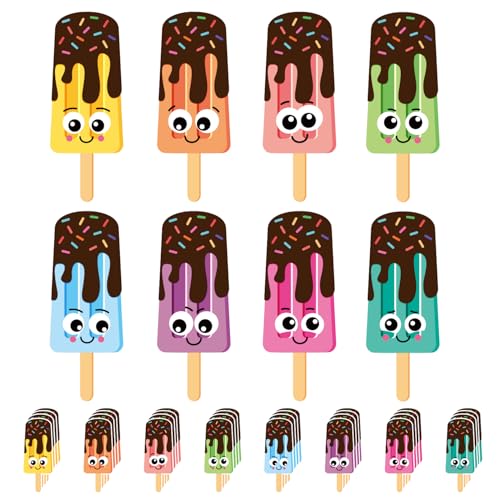 40St EIS am Stiel Ausschnitt, Sommer Pinnwand Dekorationen EIS am Stiel Ausschnitte Farbig Eiscreme Ausschnitte für Schule Klassenzimmer Zuhause Pinnwand Dekoration DIY Basteln 40St EIS am Stiel Ausschnitt, Sommer Pinnwand Dekorationen EIS am Stiel Ausschnitte Farbig Eiscreme Ausschnitte für Schule Klassenzimmer Zuhause Pinnwand Dekoration DIY Basteln von XIHIRCD