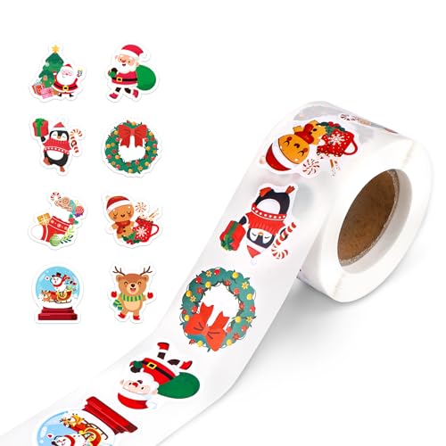 500 Stk Weihnachtsaufkleber, 8 Stile Weihnachtsaufkleber zum Basteln Rentier Weihnachtsmann Weihnachtsstrumpf Weihnachtsumschlagsiegel Beschichtetes Papier Weihnachtsetiketten Aufkleber 500 Stk Weihnachtsaufkleber, 8 Stile Weihnachtsaufkleber zum Basteln Rentier Weihnachtsmann Weihnachtsstrumpf Weihnachtsumschlagsiegel Beschichtetes Papier Weihnachtsetiketten Aufkleber von XIHIRCD