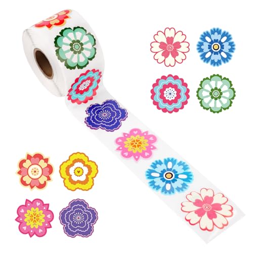500St Blumen Aufkleber für Kinder, Aufkleber Frühling Sommer Aufkleber Rolle Farbig Blumenaufkleber für Scrapbooking Wasserflaschen Laptop Naturthema Frühlingsparty Dekoration 500St Blumen Aufkleber für Kinder, Aufkleber Frühling Sommer Aufkleber Rolle Farbig Blumenaufkleber für Scrapbooking Wasserflaschen Laptop Naturthema Frühlingsparty Dekoration von XIHIRCD