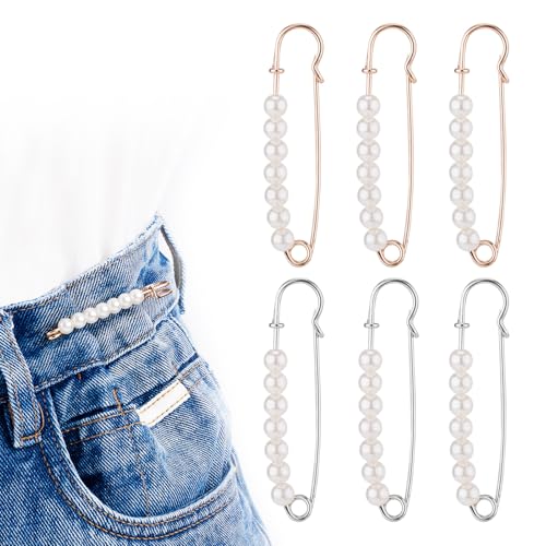 6 STK Perlenbroschen, Eisen künstliche Perle Pins Silber Gold Perlenbrosche Dekorative Sicherheitsnadeln für Kleidung Zeremonienpartys 6 STK Perlenbroschen, Eisen künstliche Perle Pins Silber Gold Perlenbrosche Dekorative Sicherheitsnadeln für Kleidung Zeremonienpartys von XIHIRCD