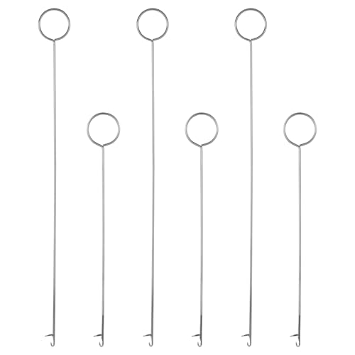 6 Stück Loop Turner-Nähwerkzeug, 26,5 cm und 17,5 cm Länge Zungenhäkelwerkzeuge Edelstahl Nähwenderhaken Stoffschlaufenwender für Häkelprojekte Nähgeschenk von XIHIRCD