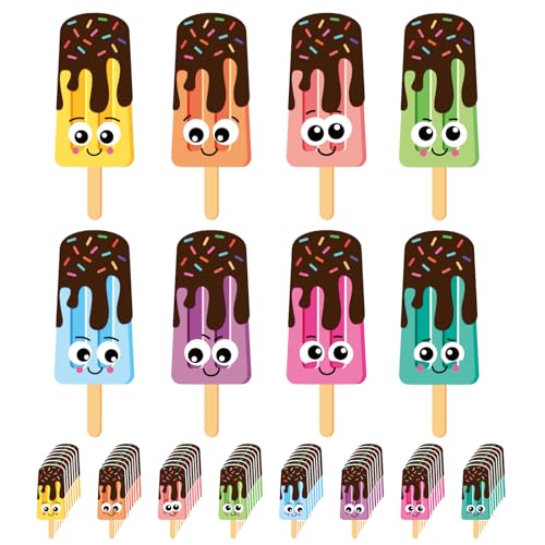 80St Papierausschnitte für EIS am Stiel, Farbig EIS am Stiel Ausschnitt Sommer Pinnwand Dekorationen Eiscreme Ausschnitte für Klassenzimmerparty Kinder Zuhause Büro Dekorationen 80St Papierausschnitte für EIS am Stiel, Farbig EIS am Stiel Ausschnitt Sommer Pinnwand Dekorationen Eiscreme Ausschnitte für Klassenzimmerparty Kinder Zuhause Büro Dekorationen von XIHIRCD