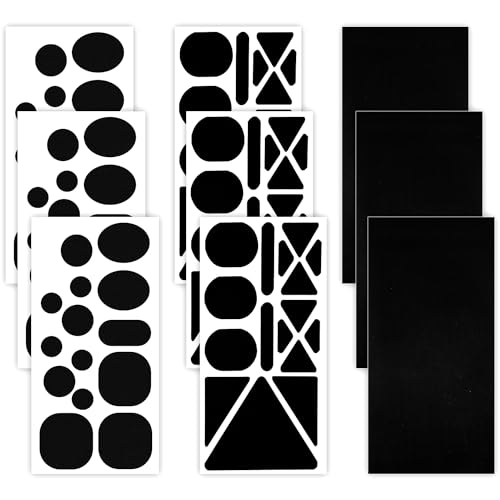 9 Stück Reparaturflicken für Daunenjacken, 3 Stile Schwarzes Nylongewebe Reißfeste Selbstklebende Daunenmantel Reparaturflicken für Kleidung, Zelt, Schlafsack, Skibekleidung 9 Stück Reparaturflicken für Daunenjacken, 3 Stile Schwarzes Nylongewebe Reißfeste Selbstklebende Daunenmantel Reparaturflicken für Kleidung, Zelt, Schlafsack, Skibekleidung von XIHIRCD