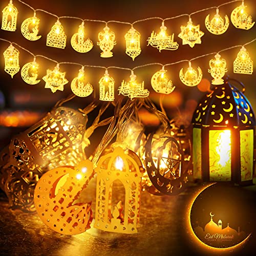 XIHUAN Ramadan Lichterkette, 3M 20LED Eid Dekoration Licht Latern für Zuhause Outdoor Garten Hochzeit Geburtstag Ramadan Party von XIHUAN