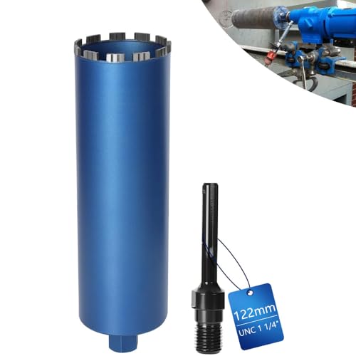Diamantbohrkrone Dosensenker für Kernbohrgeräte inkl. 10 mm Turbo, L 460mm | Ø122 mm | SDS-MAX Adapter | 1 ¼ Zoll UNC | Nass Trocken Bohrkrone Kernbohrer Lasergeschweißte zum Beton Granit Mauerwerk Diamantbohrkrone Dosensenker für Kernbohrgeräte inkl. 10 mm Turbo, L 460mm | Ø122 mm | SDS-MAX Adapter | 1 ¼ Zoll UNC | Nass Trocken Bohrkrone Kernbohrer Lasergeschweißte zum Beton Granit Mauerwerk von XIIW