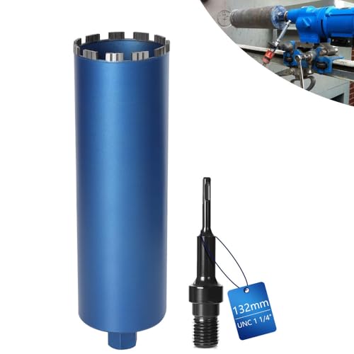 Diamantbohrkrone Dosensenker für Kernbohrgeräte inkl. 10 mm Turbo, L 460mm | Ø132 mm | SDS-PLUS Adapter | 1 ¼ Zoll UNC | Nass Trocken Bohrkrone Kernbohrer Lasergeschweißte zum Beton Granit Mauerwerk Diamantbohrkrone Dosensenker für Kernbohrgeräte inkl. 10 mm Turbo, L 460mm | Ø132 mm | SDS-PLUS Adapter | 1 ¼ Zoll UNC | Nass Trocken Bohrkrone Kernbohrer Lasergeschweißte zum Beton Granit Mauerwerk von XIIW