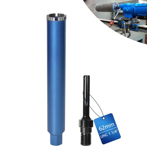 Diamantbohrkrone Dosensenker für Kernbohrgeräte inkl. 10 mm Turbo, L 460mm | Ø62 mm | SDS-MAX Adapter | 1 ¼ Zoll UNC | Nass Trocken Bohrkrone Kernbohrer Lasergeschweißte zum Beton Granit Mauerwerk Diamantbohrkrone Dosensenker für Kernbohrgeräte inkl. 10 mm Turbo, L 460mm | Ø62 mm | SDS-MAX Adapter | 1 ¼ Zoll UNC | Nass Trocken Bohrkrone Kernbohrer Lasergeschweißte zum Beton Granit Mauerwerk von XIIW