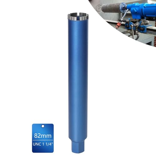 Diamantbohrkrone Dosensenker für Kernbohrgeräte inkl. 10 mm Turbo, L 460mm | Ø82 mm | 1 ¼ Zoll UNC | Nass Trocken Bohrkrone Kernbohrer Lasergeschweißte zum Beton Granit Mauerwerk von XIIW
