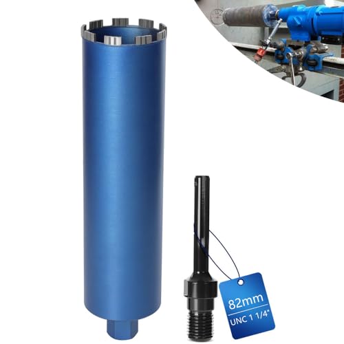 Diamantbohrkrone Dosensenker für Kernbohrgeräte inkl. 10 mm Turbo, L 460mm | Ø82 mm | SDS-MAX Adapter | 1 ¼ Zoll UNC | Nass Trocken Bohrkrone Kernbohrer Lasergeschweißte zum Beton Granit Mauerwerk Diamantbohrkrone Dosensenker für Kernbohrgeräte inkl. 10 mm Turbo, L 460mm | Ø82 mm | SDS-MAX Adapter | 1 ¼ Zoll UNC | Nass Trocken Bohrkrone Kernbohrer Lasergeschweißte zum Beton Granit Mauerwerk von XIIW