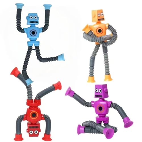 XIKTTK Teleskop Saugnapf Spielzeug Kinder 4 Stück, Roboter Mit Ausziehbaren Armen, Roboterfiguren Kinder, Sensorisches Roboter Mitgebsel Geburtstag XIKTTK Teleskop Saugnapf Spielzeug Kinder 4 Stück, Roboter Mit Ausziehbaren Armen, Roboterfiguren Kinder, Sensorisches Roboter Mitgebsel Geburtstag von XIKTTK
