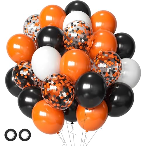 XIMEY 50 Halloween Deko Luftballons, Luftballons Bunt, Pailletten Ballons Geburtstag, Ballons Party, für Ballongirlande (Halloween, 50) von XIMEY