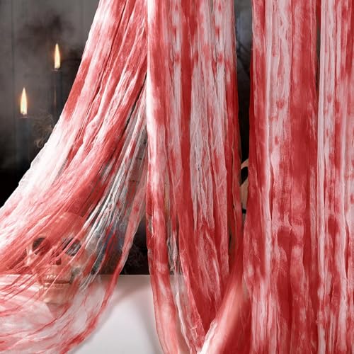 XIMISHOP 2.15 * 5m Halloween Gruseliges Stoff Deko,Blutig Horror Tuch Indoor Türdekorationen Gaze KäSetuch Party Zubehör Für Halloween Hof Haus XIMISHOP 2.15 * 5m Halloween Gruseliges Stoff Deko,Blutig Horror Tuch Indoor Türdekorationen Gaze KäSetuch Party Zubehör Für Halloween Hof Haus von XIMISHOP