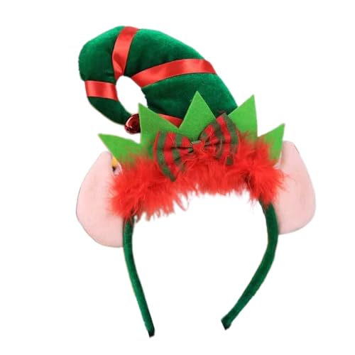 XINAJUND Haarreif für Kinder und Erwachsene, Weihnachtsmannmütze, kontrastfarbene Schleife von XINAJUND