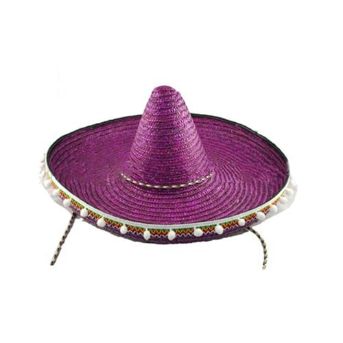 XINAJUND Handgewebter Mexikaner-Strohhut, 20/40/60 cm Durchmesser, hawaiianischer Stil, verkleiden sich Mexikaner, Festivalhut, großer Partyhut von XINAJUND