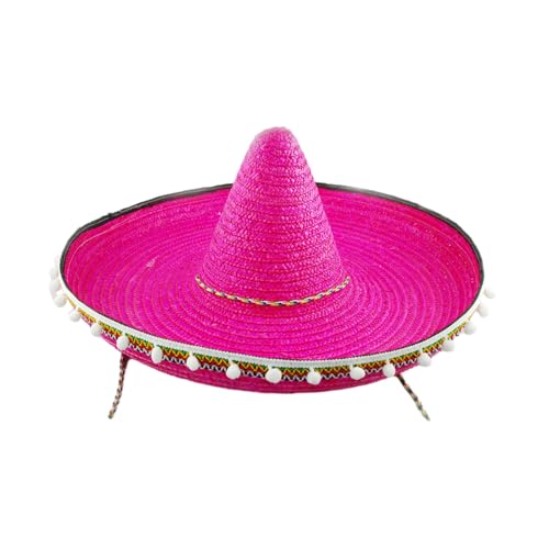 XINAJUND Handgewebter Mexikaner-Strohhut, 20/40/60 cm Durchmesser, hawaiianischer Stil, verkleiden sich Mexikaner, Festivalhut, großer Partyhut von XINAJUND