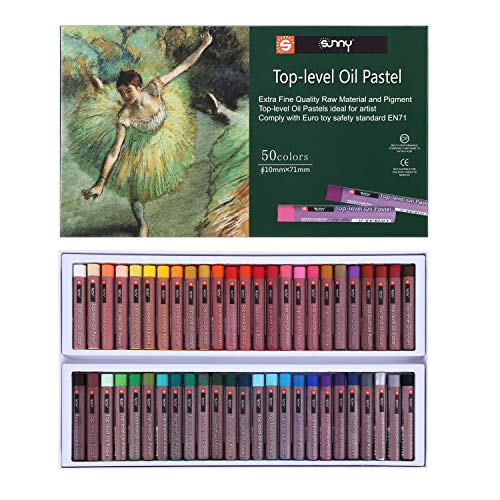 Öl Pastell 12/36/50 Stück Ölpastellkreide Rund Softpastellkreide Weich Aquarellstifte Ungiftig Pastellkreidestift Kinder Pastellkreide Schule Farbstifte Professionell Wachsmalstifte Set Wachsmalkreide von XINCHIUK