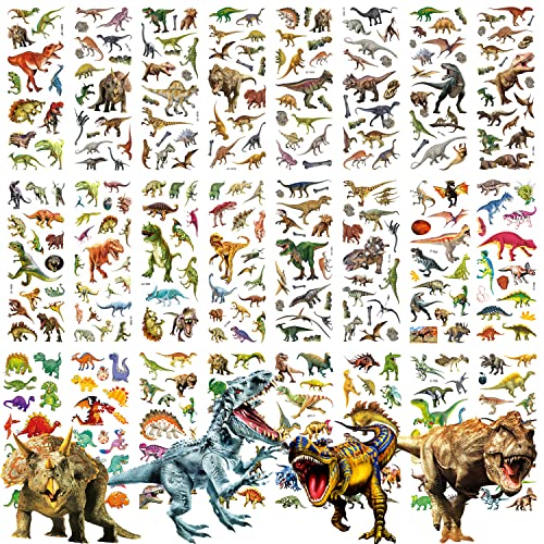 Dinosaurier Aufkleber, 26 Blätter Geschwollen Stickers Set Kinder, 3D Aufkleber für kinder & Kleinkinder Stickeralbum Dino Aufkleber Dino Sticker für Junge Dino Geschenk Kindergeburtstag Mitgebsel von XINDY