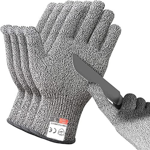 XINFULI 1 Paar HPPE Level 5 Sicherheits-Schnittschutzhandschuhe Hochfeste Industrie-Küchen-Gartenarbeit Anti-Scratch Anti-Cut-Glasschneiden Mehrzweck,Höchstes Schutzniveau(XS(16.5CM)) von XINFULI