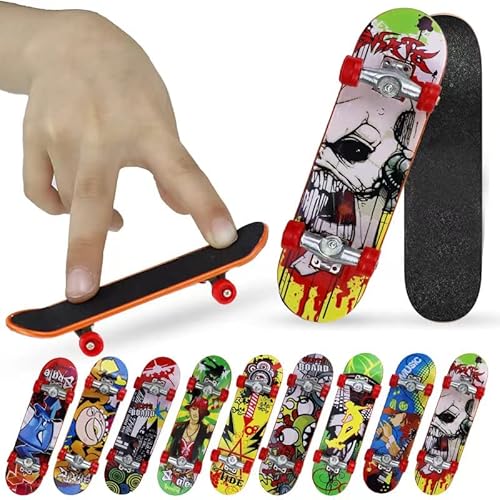 XINGGANG Finger Skateboard - 12 stylische Fingerskateboards, Spielzeug Finger Skateboard für Party I Fingerboard Spiele für Jungen und Mädchen I Board Mitgebsel für Teenager I Give Aways Kinder von XINGGANG