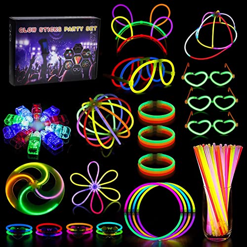 238PCS Knicklichter Party Set, Leuchtstäbe mit 10 Fingerlicht, Knicklichter 100 Stück,Knicklichter Brille,Haarnadel, Blume,Schmetterling,Ball, Glow Sticks für Neon Party Deko Hochzeit Kinder 238PCS Knicklichter Party Set, Leuchtstäbe mit 10 Fingerlicht, Knicklichter 100 Stück,Knicklichter Brille,Haarnadel, Blume,Schmetterling,Ball, Glow Sticks für Neon Party Deko Hochzeit Kinder von XINGGANG