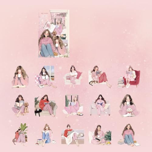 Cartoon Aufkleber Reading Girl Sticker Journal Stickers Dekorative Kunstartikel Für Sammelalbum Tagebuch Dekoration Scrapbook Cartoon Lesen Mädchen Schön von XINGLIDA