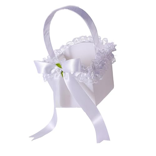 Dekorative Hochzeitskorb Weiße Blumenhalter Kompakte Größe Für Blumenmädchen Prozessional Elegante Hochzeitszeremonie Dekore Dekorative Hochzeitskorb Weiße Blumenhalter Kompakte Größe Für Blumenmädchen Prozessional Elegante Hochzeitszeremonie Dekore von XINGLIDA