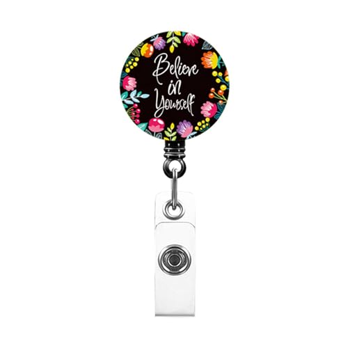 Einziehbarer Abzeichenhalter Für Krankenschwester Doctor Student Lehrer Rotierender Blumendruck Mit Metallclip Für Büro Bauchmuskeln Einziehbarer Abzeichenhalter Für Krankenschwester Doctor Student Lehrer Rotierender Blumendruck Mit Metallclip Für Büro Bauchmuskeln von XINGLIDA