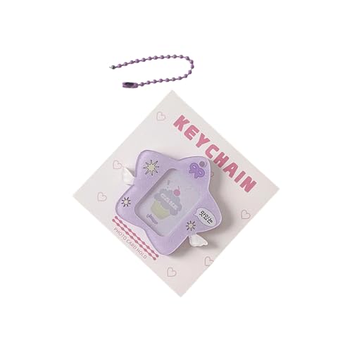 Glitzer Sternkartenkoffer Mit Ketten Wasserfestem Acrylfoto Beschützer Für Student Der Schüler Schlüsselbeutel Charme Winged Case von XINGLIDA