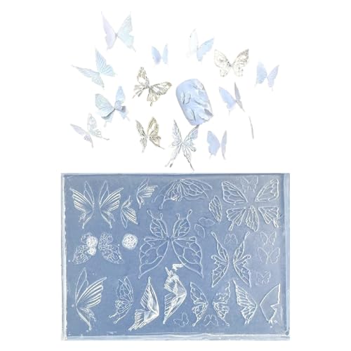 Hochtransparente Silikon Geprägte Nägel Stamp Form Schmetterlingsschnitzen Für Kreative Nägel Kunstdesigns Schmuckwerkzeug Wiederverwendbare Nagelkunstwerkzeuge von XINGLIDA