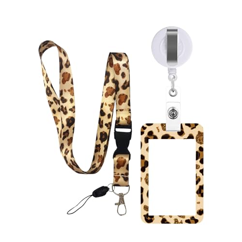 Leoparden Drucken Sie Lanyard Mit Identitätskarteninhaber Einziehbarer Abzeichenrollen Mit Abnehmbarem Lanyard Für Büro Leoparden Drucken Sie Lanyard Mit Identitätskarteninhaber Einziehbarer Abzeichenrollen Mit Abnehmbarem Lanyard Für Büro von XINGLIDA
