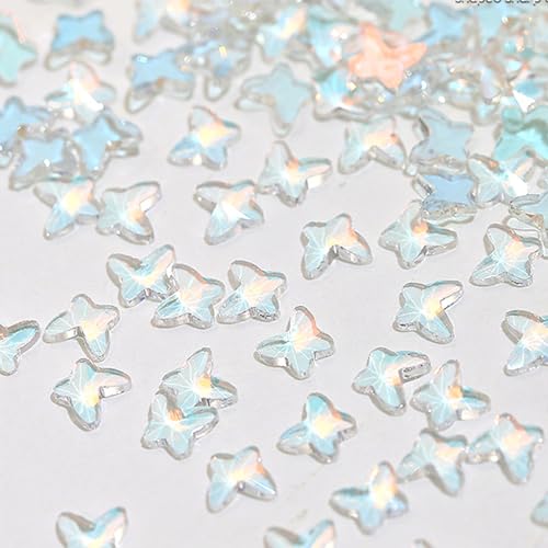 Nagelkunst-Strasssteine, Schmetterlings-Nagel-Edelsteine, 3D-Glitzer, Nagelkunst-Dekorationen, Nagelschmuck, Nagelschmuck, Kristalle, Nagelsteine und Strasssteine und Set mit Wachsstift, Perlen, von XINGLIDA
