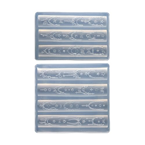 Professionelle Silikon Bogenknotenform Mit Perlenkettenverzierungen Für Kreative Nägel Kunst Und Schmuckprojekte Nagelkunstform Mit Ketten Und Perlen von XINGLIDA