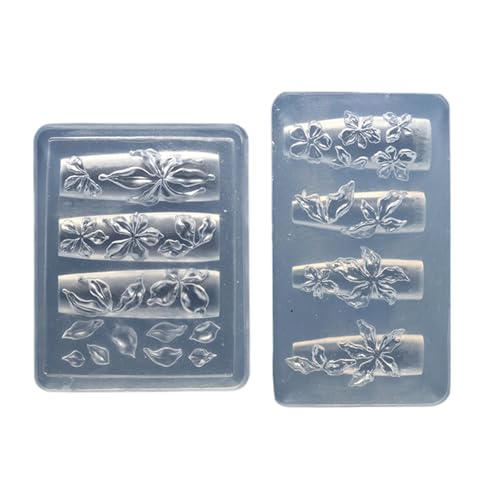 Professionelle Silikonnägel Briefmarkenform Set Von 2 Für Komplizierte Blumenmuster Und Nägel Kunstkreation Täglich Verwenden Silikonnägelkunstform von XINGLIDA