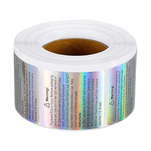 Silberwachsen Schmelzende Warnschilder 1 5x1 8 Zoll Selbstklebungsholographie Aufkleber Roll Roll Wasserdichte Abziehbild Für Wachsepaket Silberwachsen Schmelzende Warnschilder 1 5x1 8 Zoll Selbstklebungsholographie Aufkleber Roll Roll Wasserdichte Abziehbild Für Wachsepaket von XINGLIDA