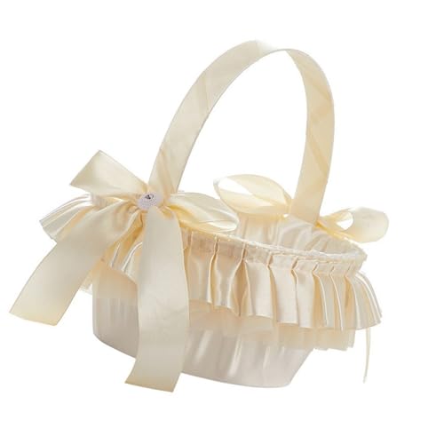 Weißer Stoff Blumenkorb Für Hochzeit Weißer Stoff Blumenkorb Für Hochzeit von XINGLIDA