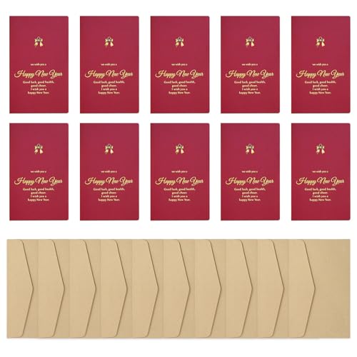 XINGLIDA 10pcs 2025 Jahr Der Schlangengrußkarte Mit Umschlag 3d Spring Festival Holiday Grußkarte Für Männer Frauen Freund von XINGLIDA